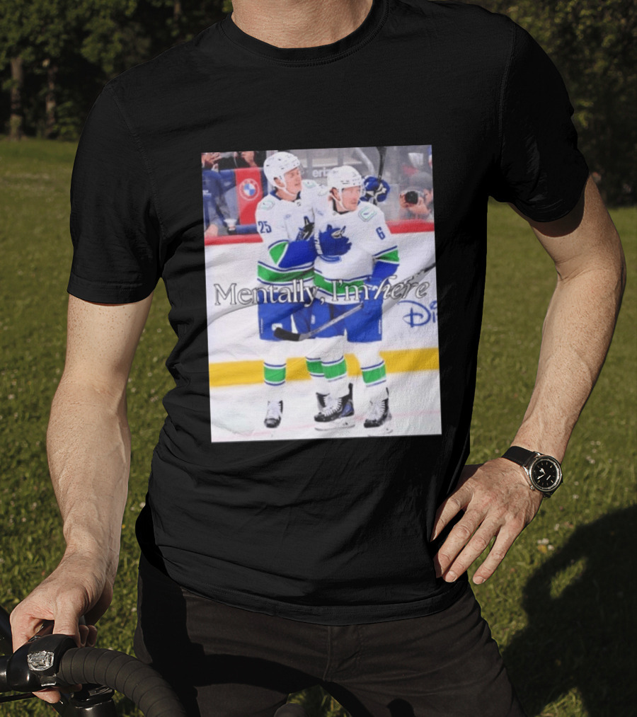 Elias Pettersson Brock Boeser Mentally I'm Here Hockey Disney T-Shirt
