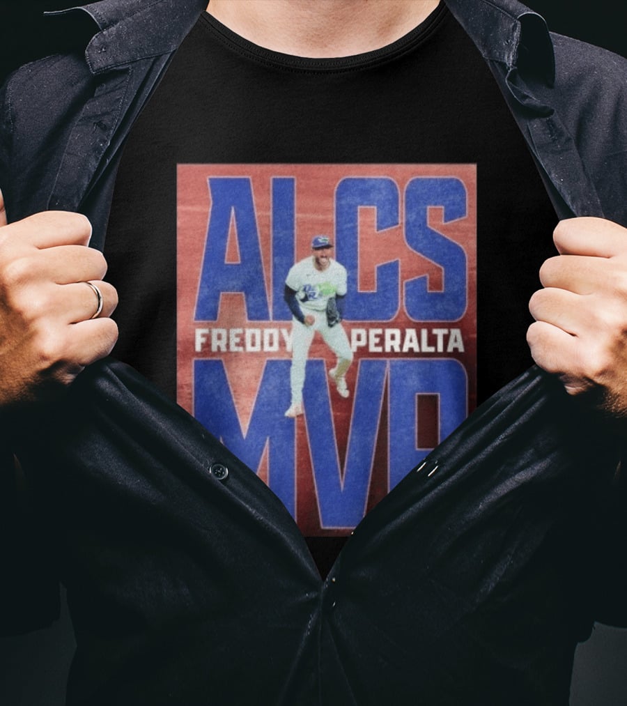 ALCS MVP Freddy Peralta Devil Rays MLB Baseball T-Shirt