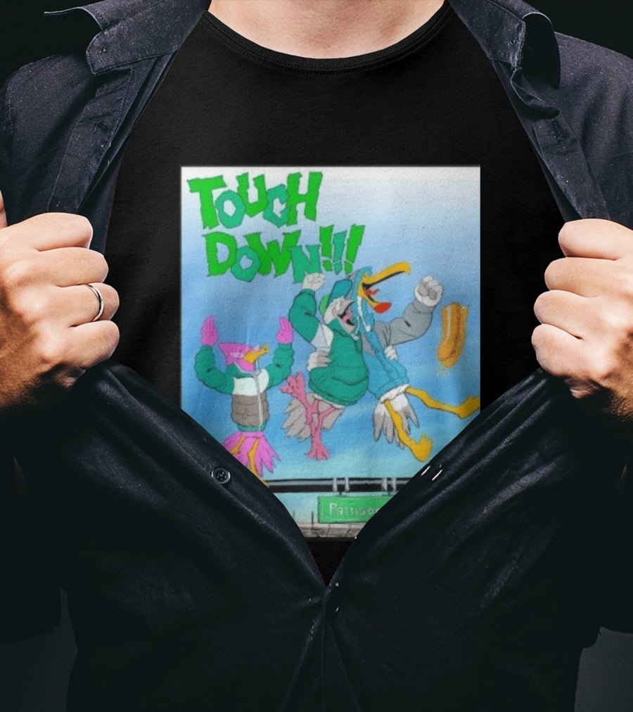 Touch Down Philadelphia Eagles Birds Pattison Av T-Shirt