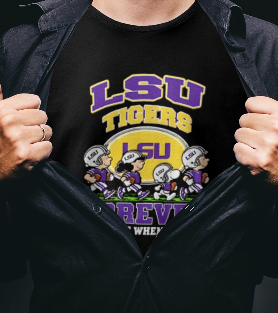LSU Tigers Peanuts Characters Forever Not Just When We Win T-Shirt
