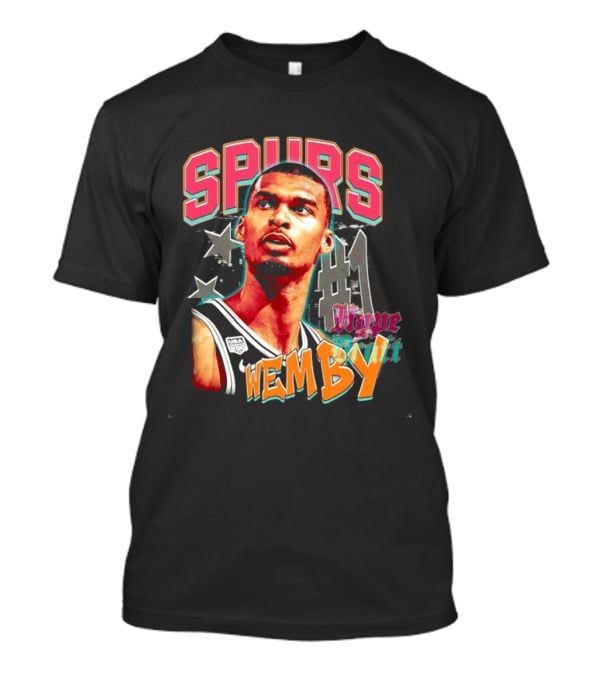 Spurs Wemby No 1 Hype Draft T-Shirt