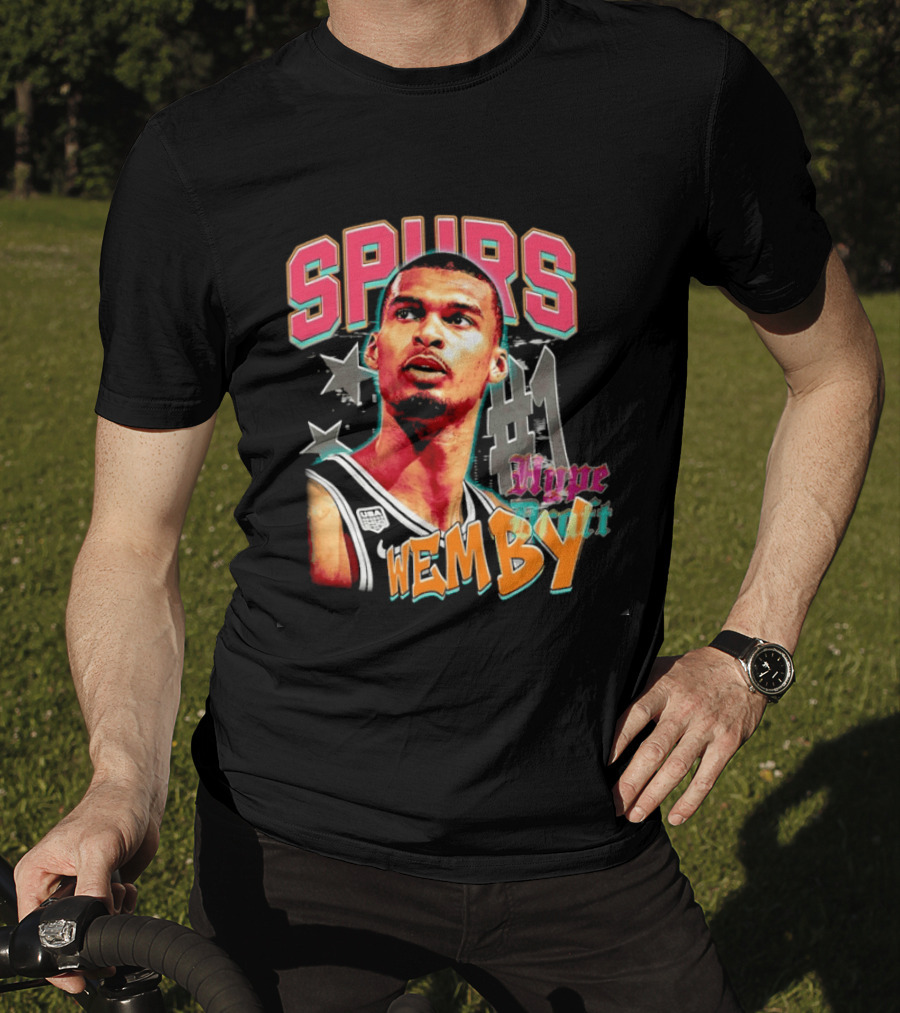 Spurs Wemby No 1 Hype Draft T-Shirt