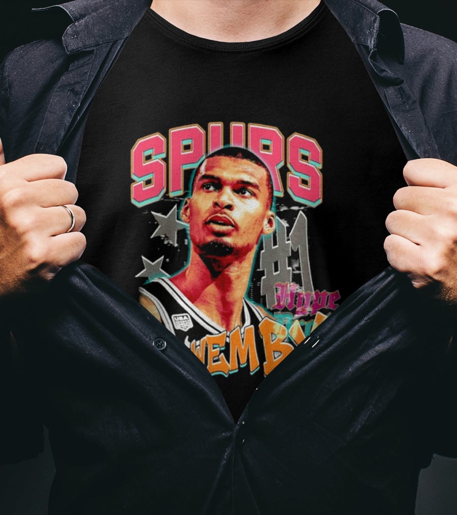 Spurs Wemby No 1 Hype Draft T-Shirt