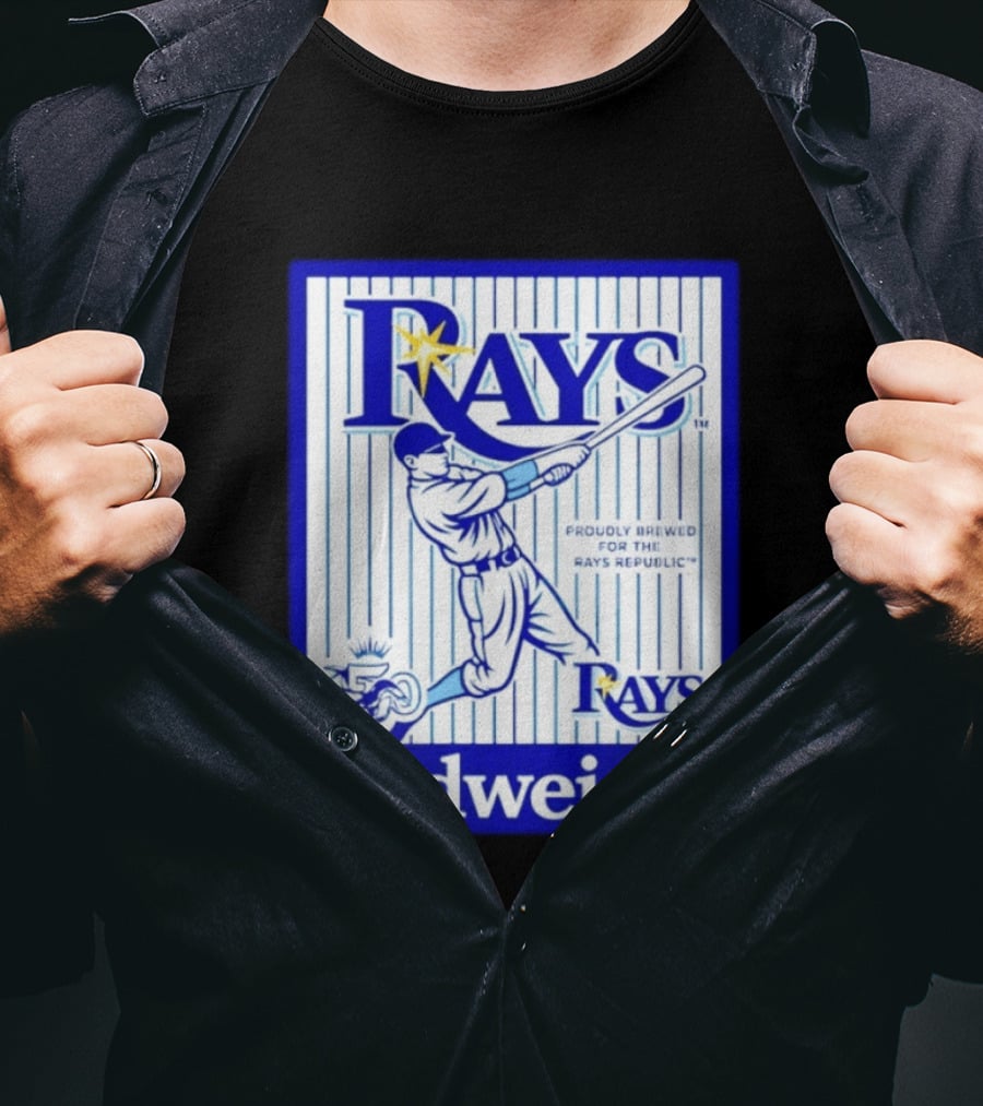 Rays Budweiser Proudly Brewed For The Rays Republic 150 Baseball Celebration T-Shirt