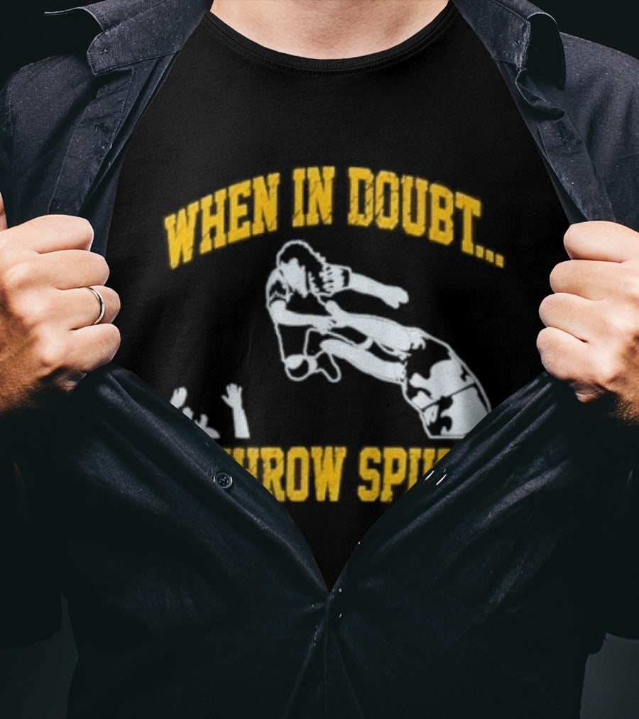 When In Doubt Throw Spike Volleyball Player T-Shirt