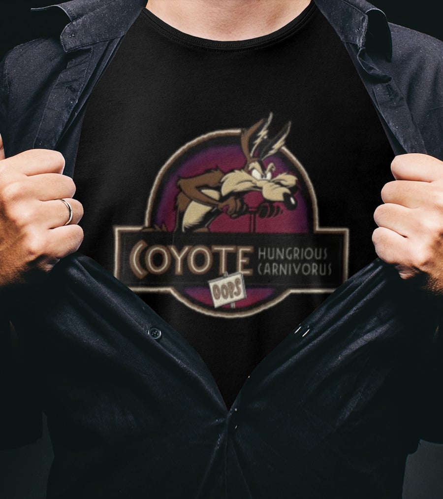 Wile E Coyote Hungrious Carnivorus Oops T-Shirt