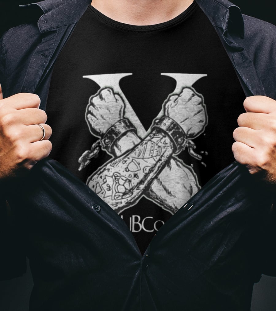 Robbie X UBCO Crossed Arms Shackles Tattoos T-Shirt