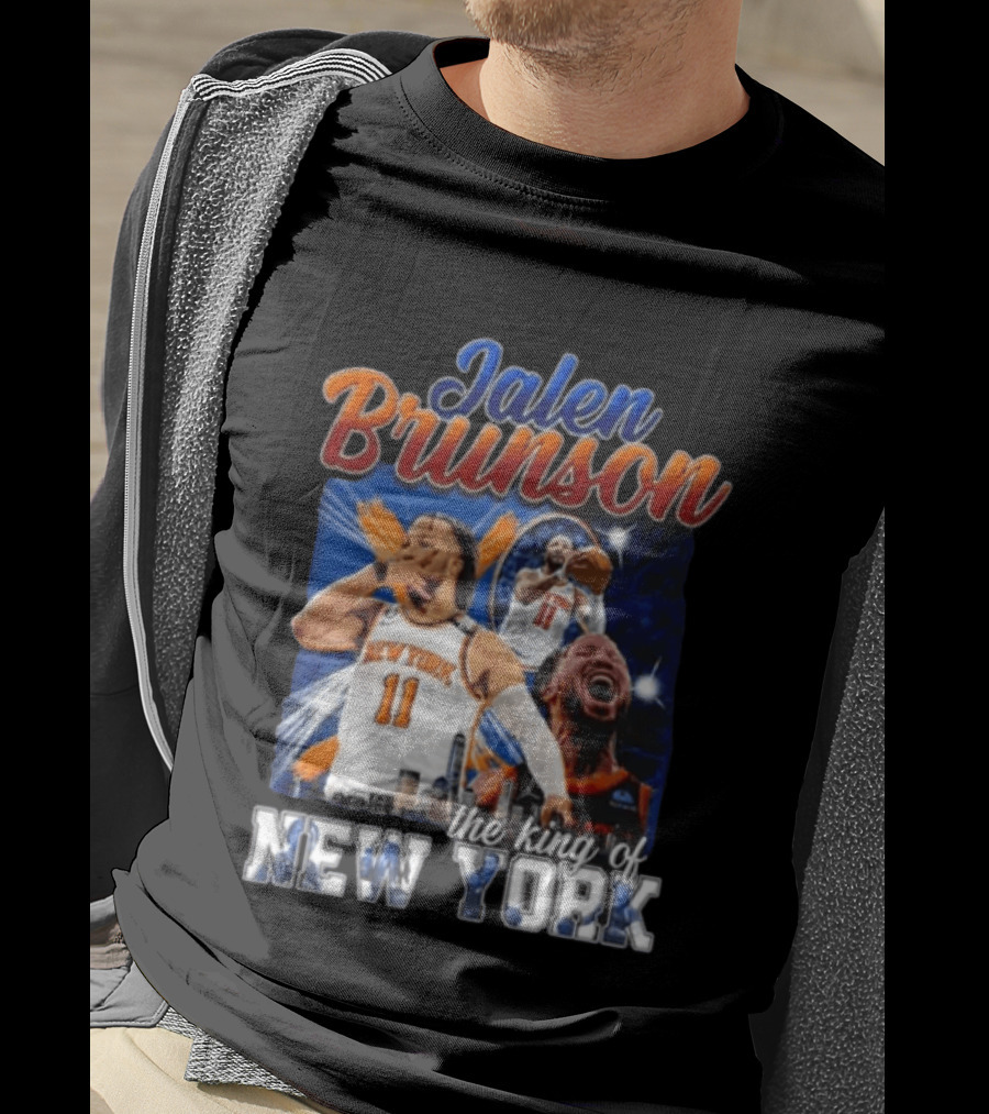 Jalen Brunson New York Knicks The King Of New York Basketball 11 T-Shirt