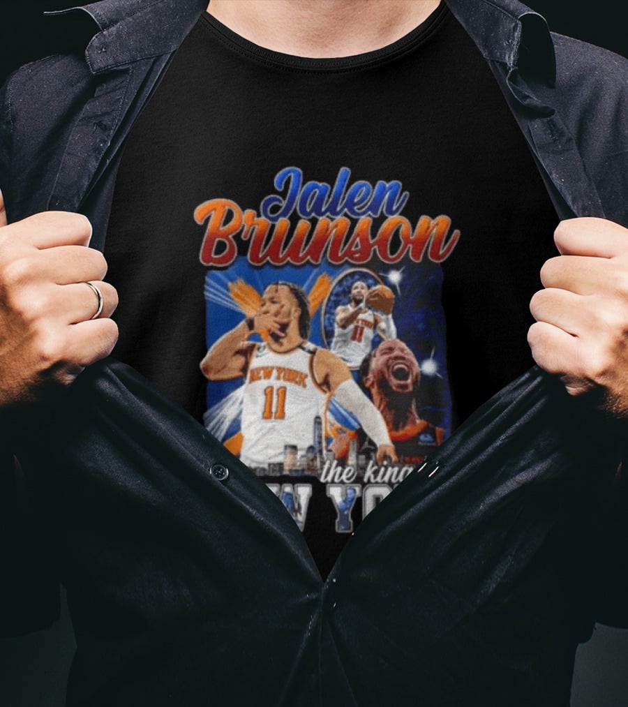 Jalen Brunson New York Knicks The King Of New York Basketball 11 T-Shirt