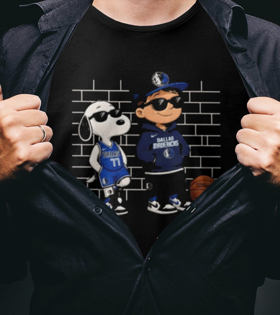 Snoopy Luka Dončić Dallas Mavericks Basketball Fan T-Shirt