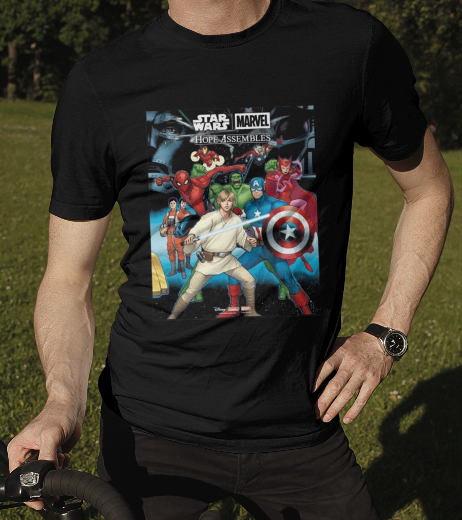 Star Wars Marvel Hope Assembles Crossover Featuring Iconic Heroes T-Shirt