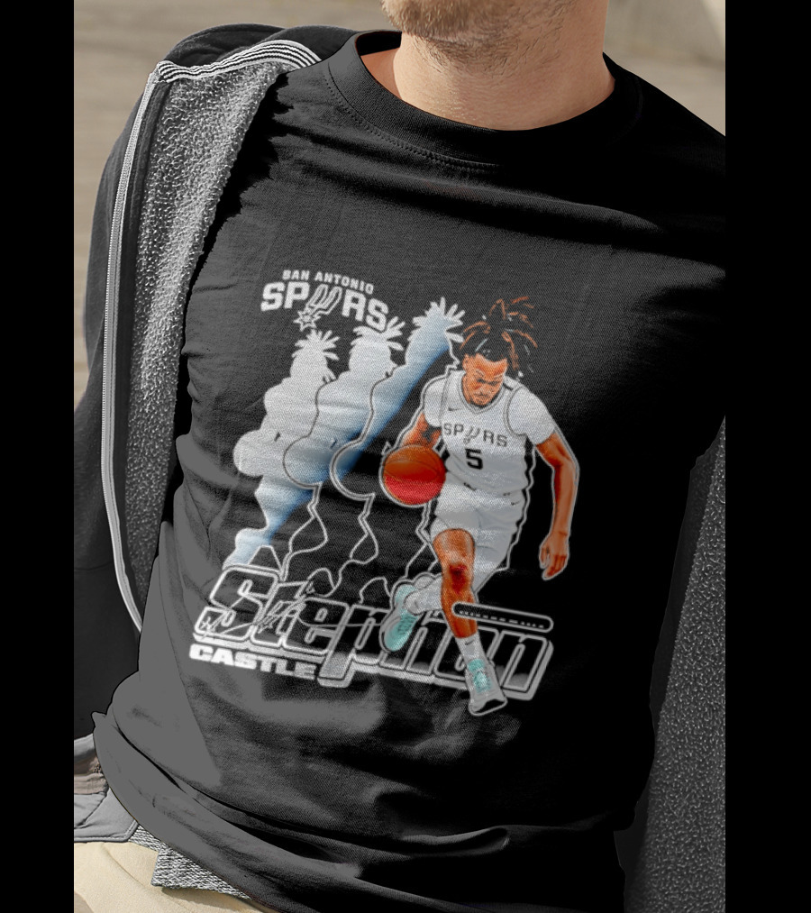 Stephon Castle Number 5 San Antonio Spurs T-Shirt