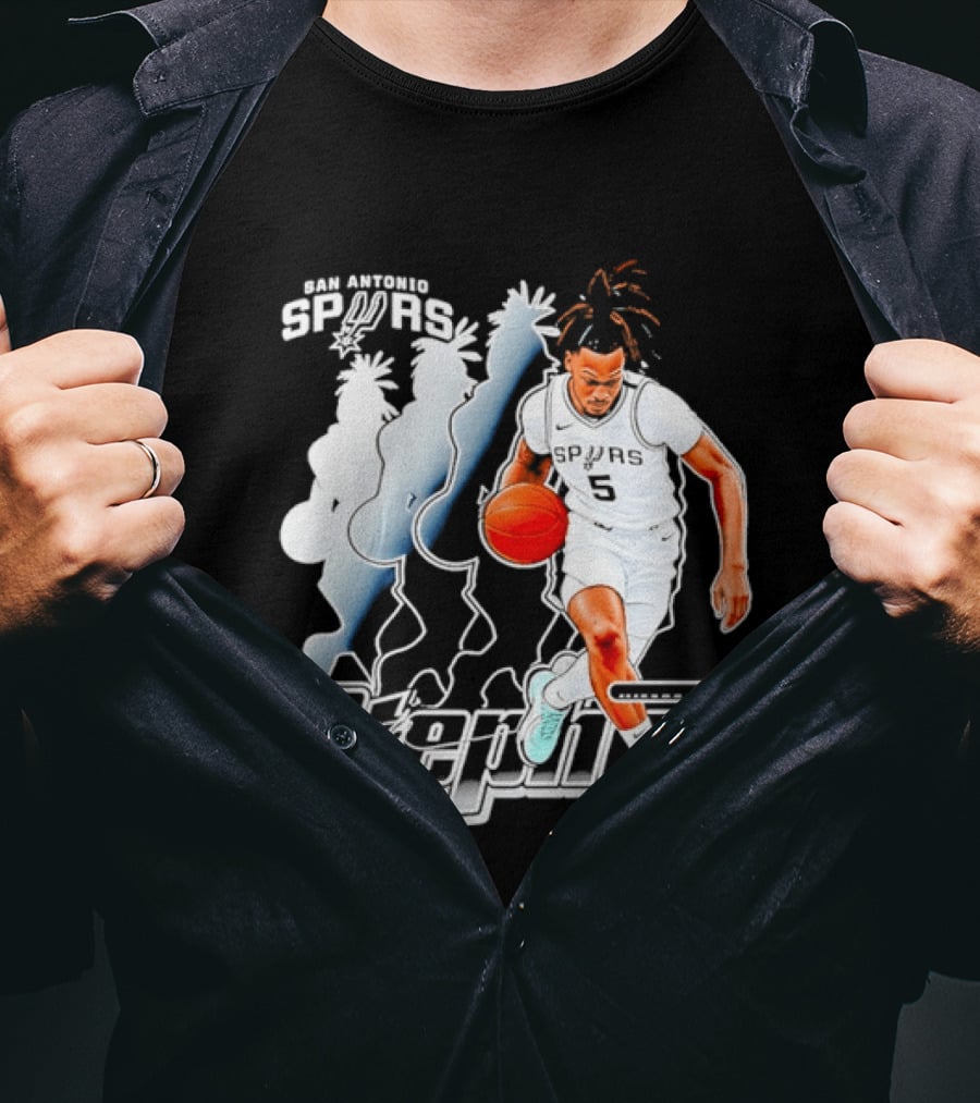 Stephon Castle Number 5 San Antonio Spurs T-Shirt