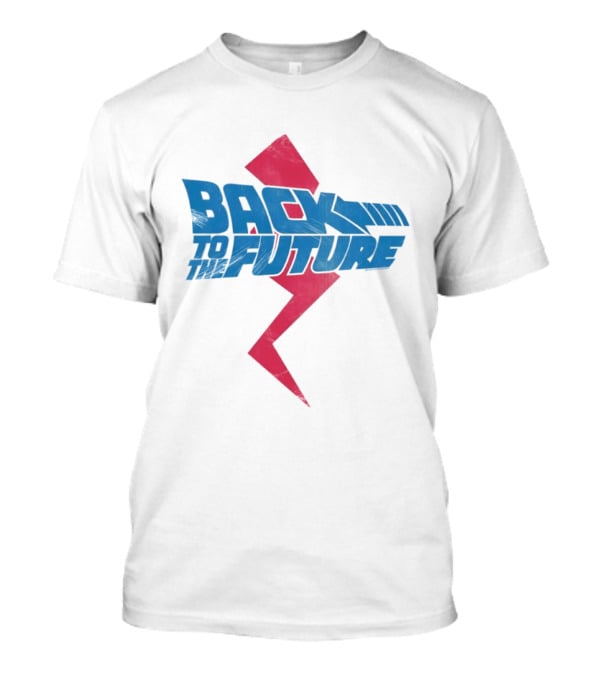 Back To The Future Distressed Lightning Bolt 80s Movie T-Shirt