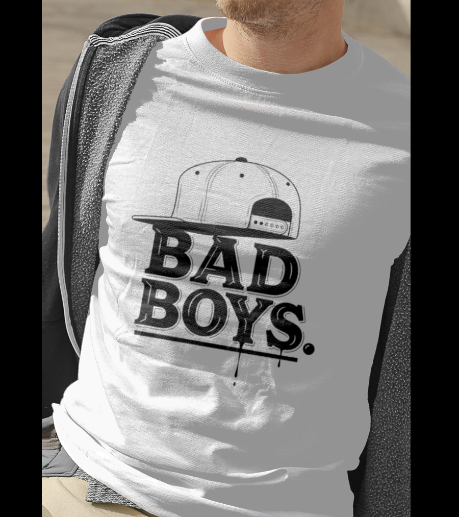 Bad Boys Hat Parental Advisory Explicit Content T-Shirt