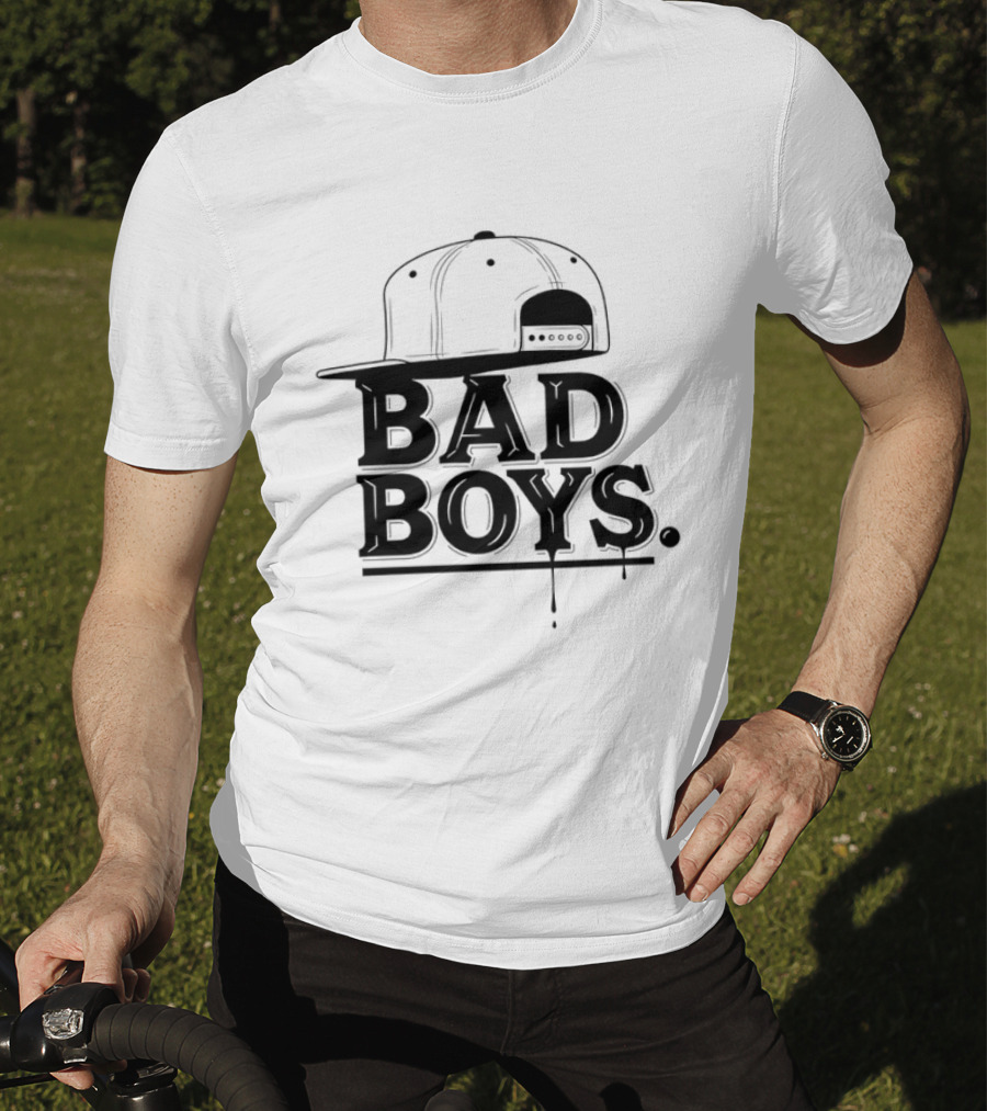 Bad Boys Hat Parental Advisory Explicit Content T-Shirt