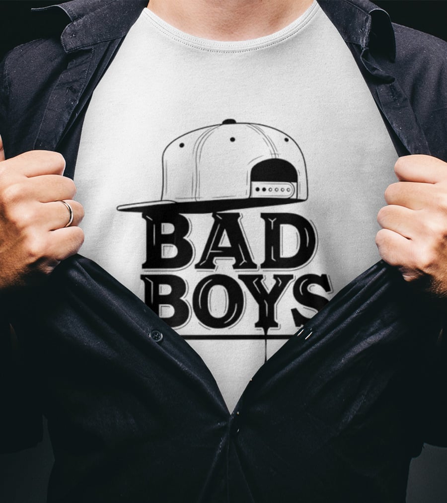 Bad Boys Hat Parental Advisory Explicit Content T-Shirt