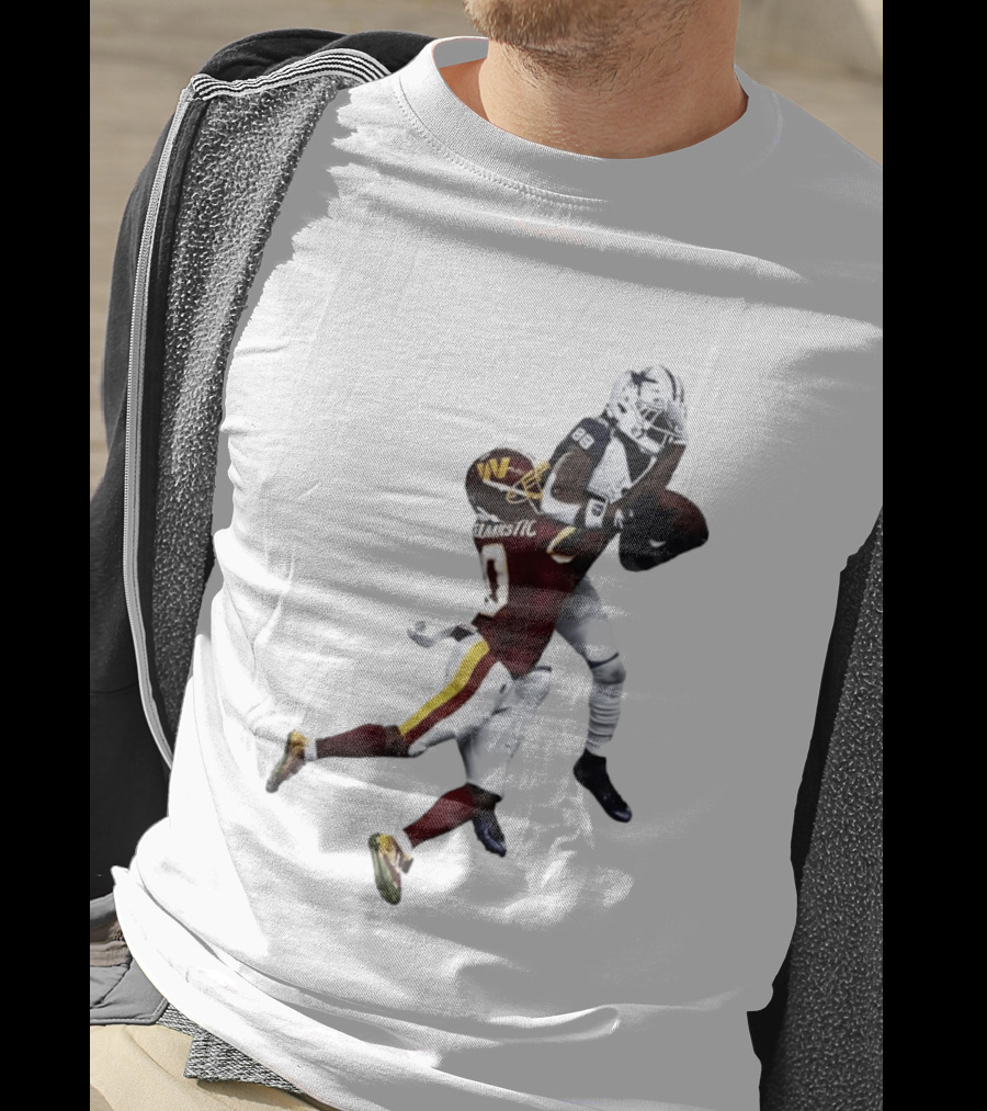 Benjamin St Juste Washington Commanders Defensive Play NFL Action T-Shirt