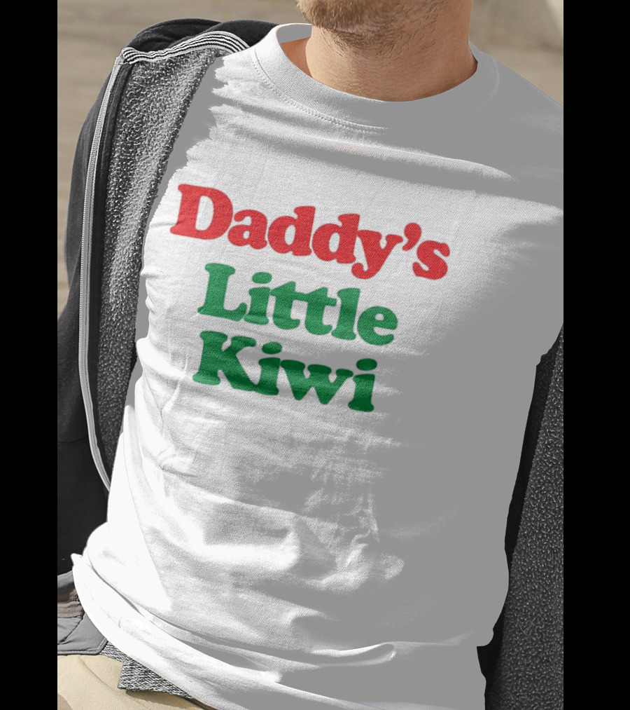 Daddy's Little Kiwi Fun Red And Green T-Shirt