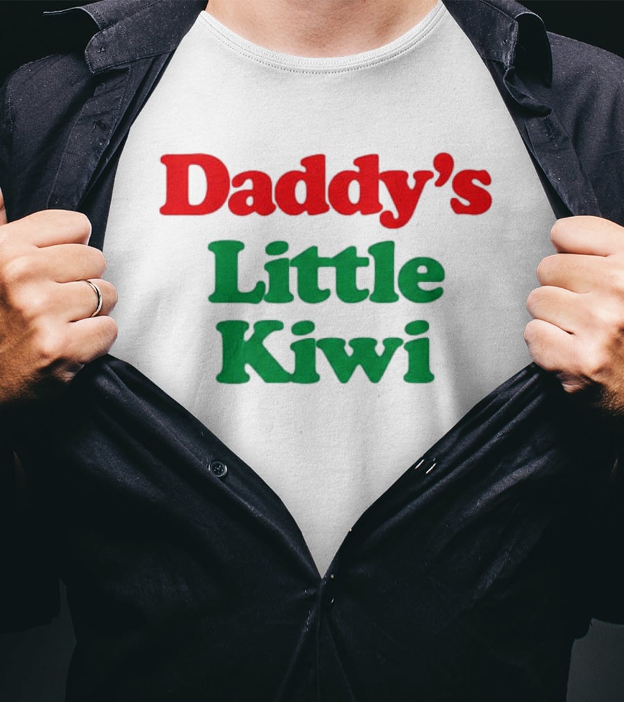 Daddy's Little Kiwi Fun Red And Green T-Shirt