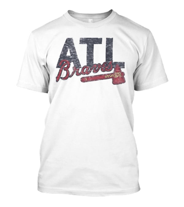 ATL Braves Distressed MLB Baseball T-Shirt