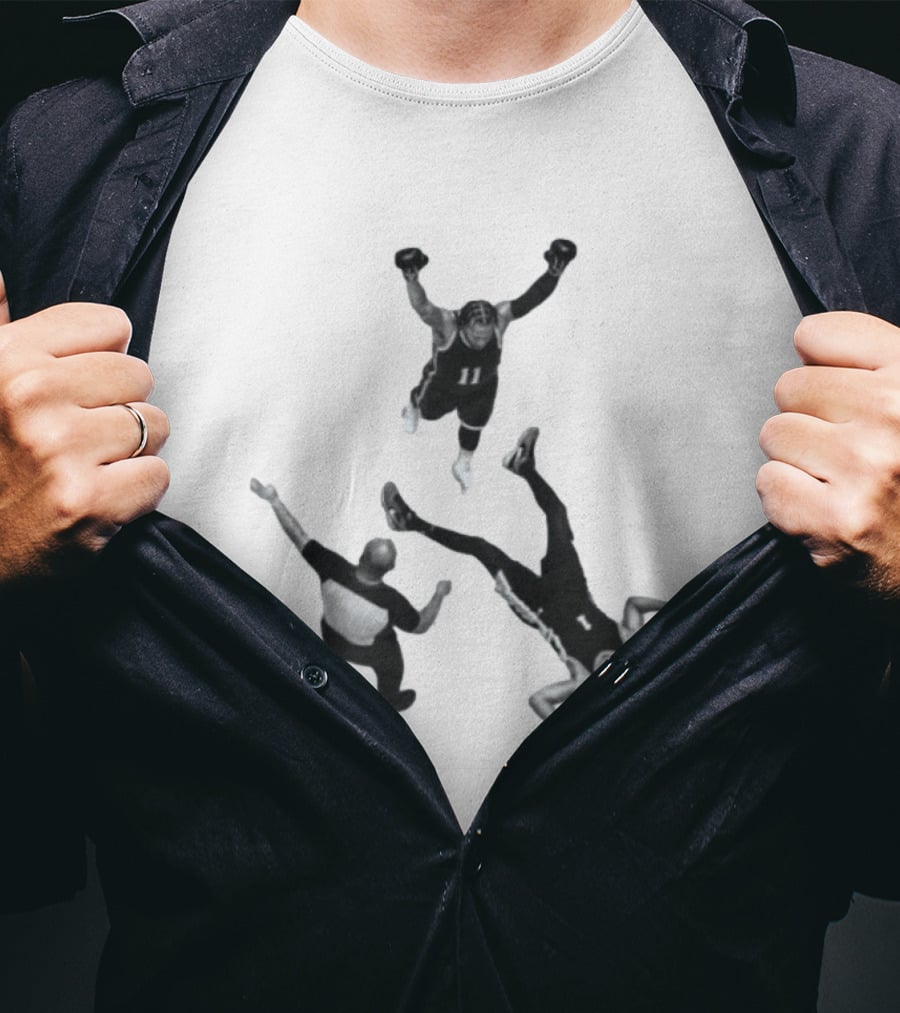 Jalen Brunson Victor Wembanyama Basketball Matchup Dynamic Play Highlight T-Shirt