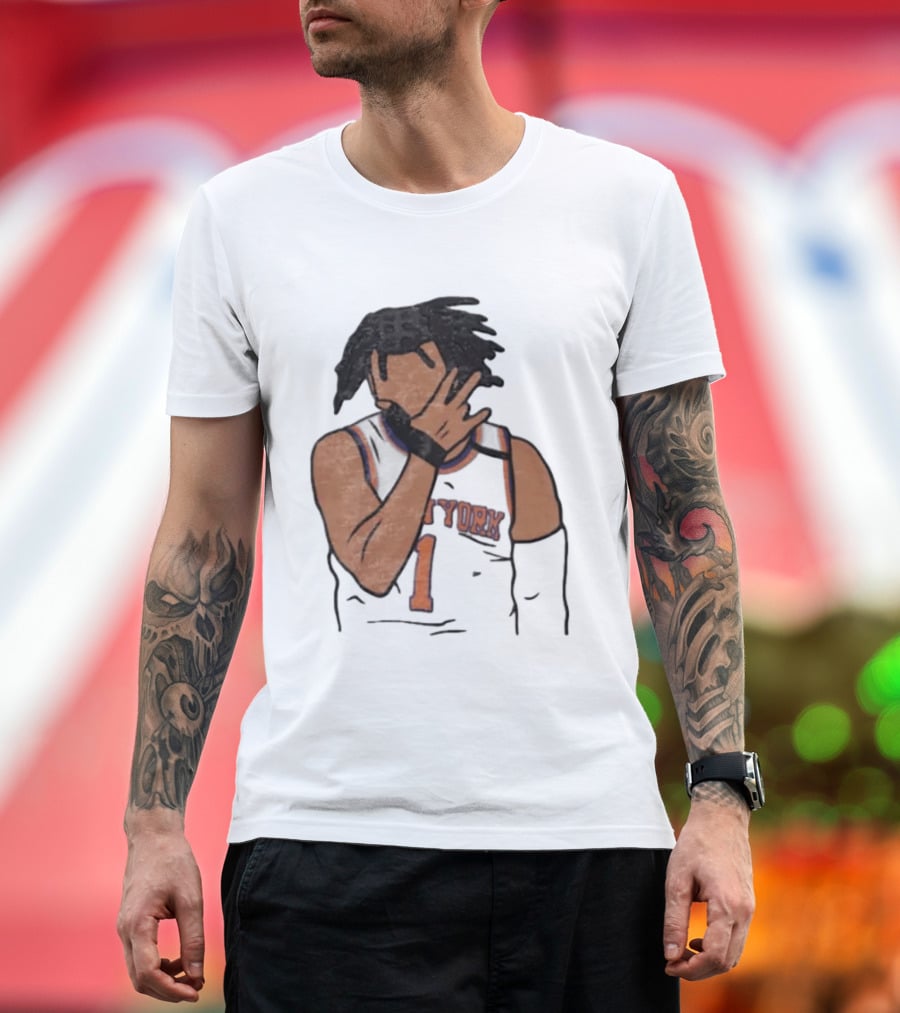 Jalen Brunson New York Knicks 11 Jersey Hand Gesture T-Shirt