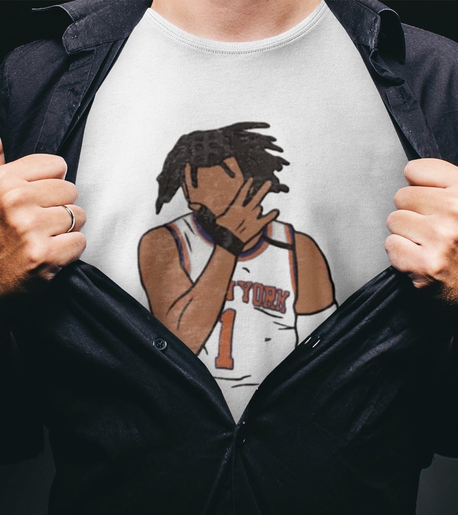 Jalen Brunson New York Knicks 11 Jersey Hand Gesture T-Shirt