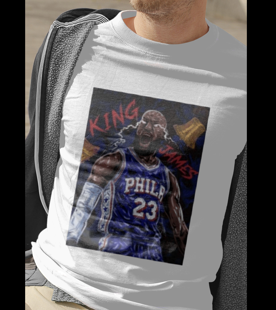 King James No 23 Phila Basketball Philadelphia 76ers T-Shirt