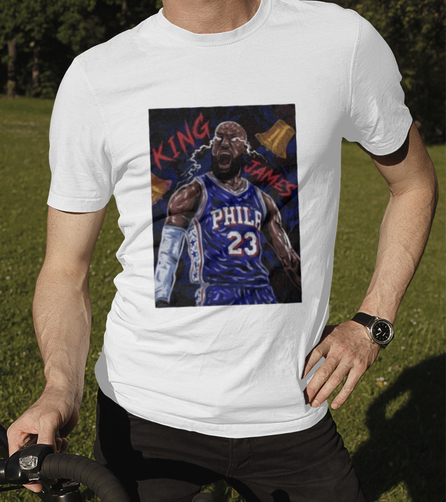 King James No 23 Phila Basketball Philadelphia 76ers T-Shirt