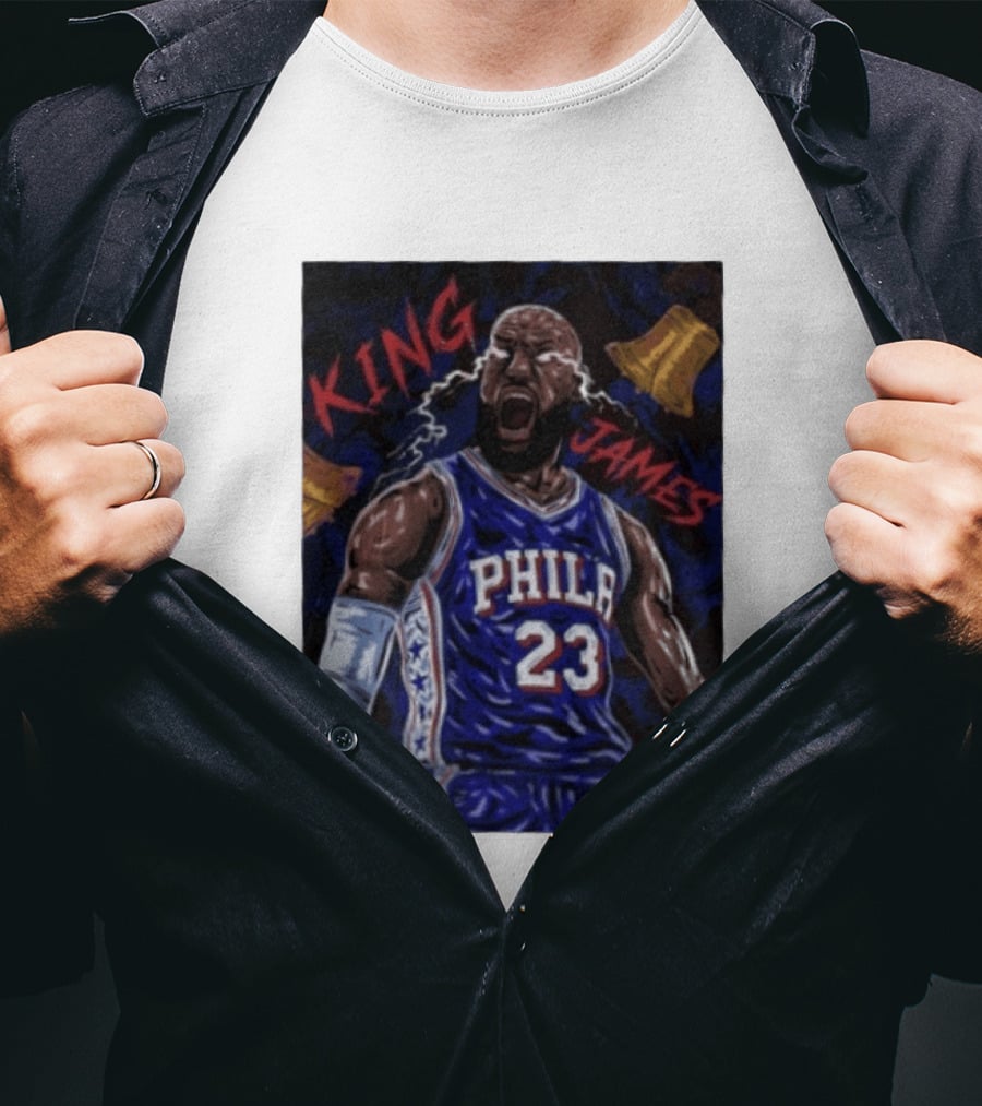 King James No 23 Phila Basketball Philadelphia 76ers T-Shirt