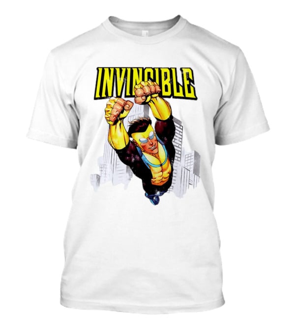 Invincible Mark Grayson Superhero Flying Action Pose T-Shirt