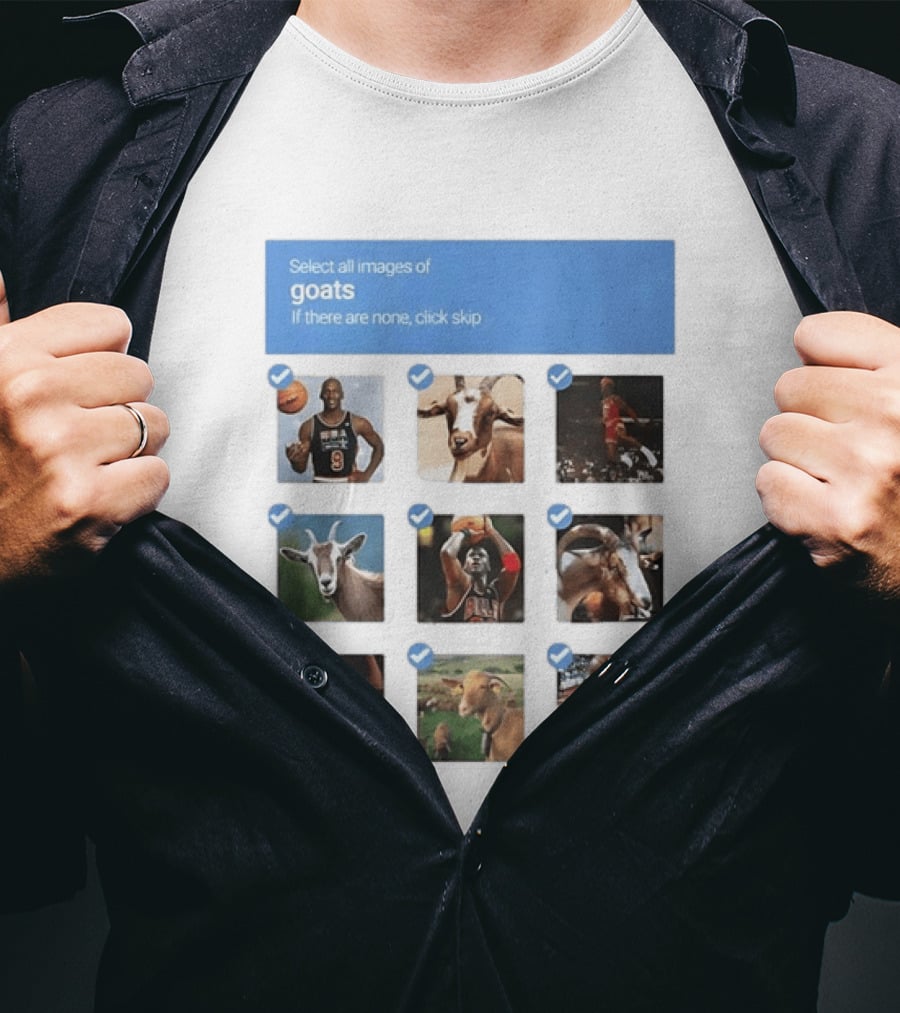 Michael Jordan Chicago Bulls Goat Meme Basketball Legend Select Goats T-Shirt