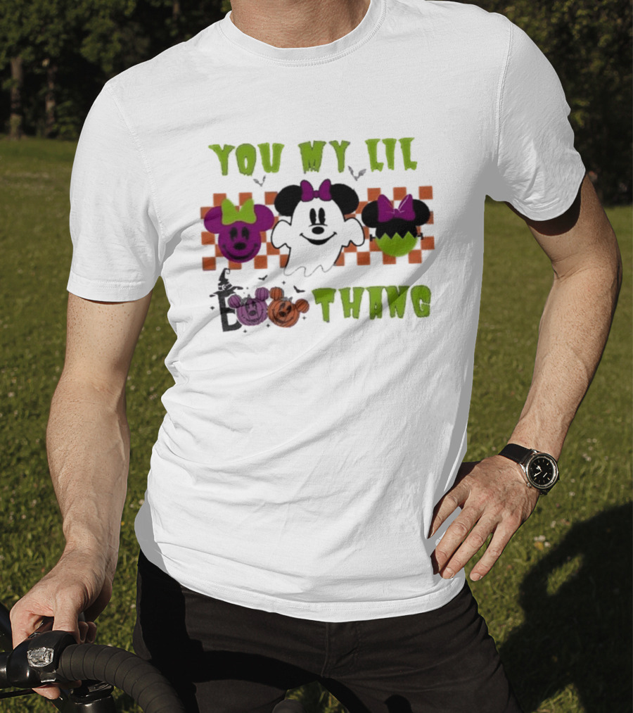 You My Lil Boo Thang Halloween Minnie Mouse Ghost Pumpkins T-Shirt