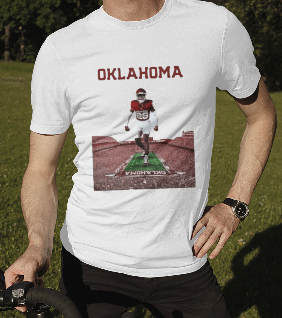 Oklahoma Sooners 2026 Football Media Guide No 26 Stadium Run T-Shirt