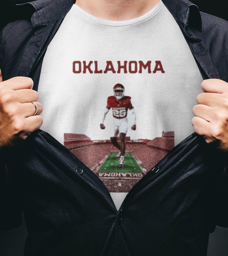 Oklahoma Sooners 2026 Football Media Guide No 26 Stadium Run T-Shirt