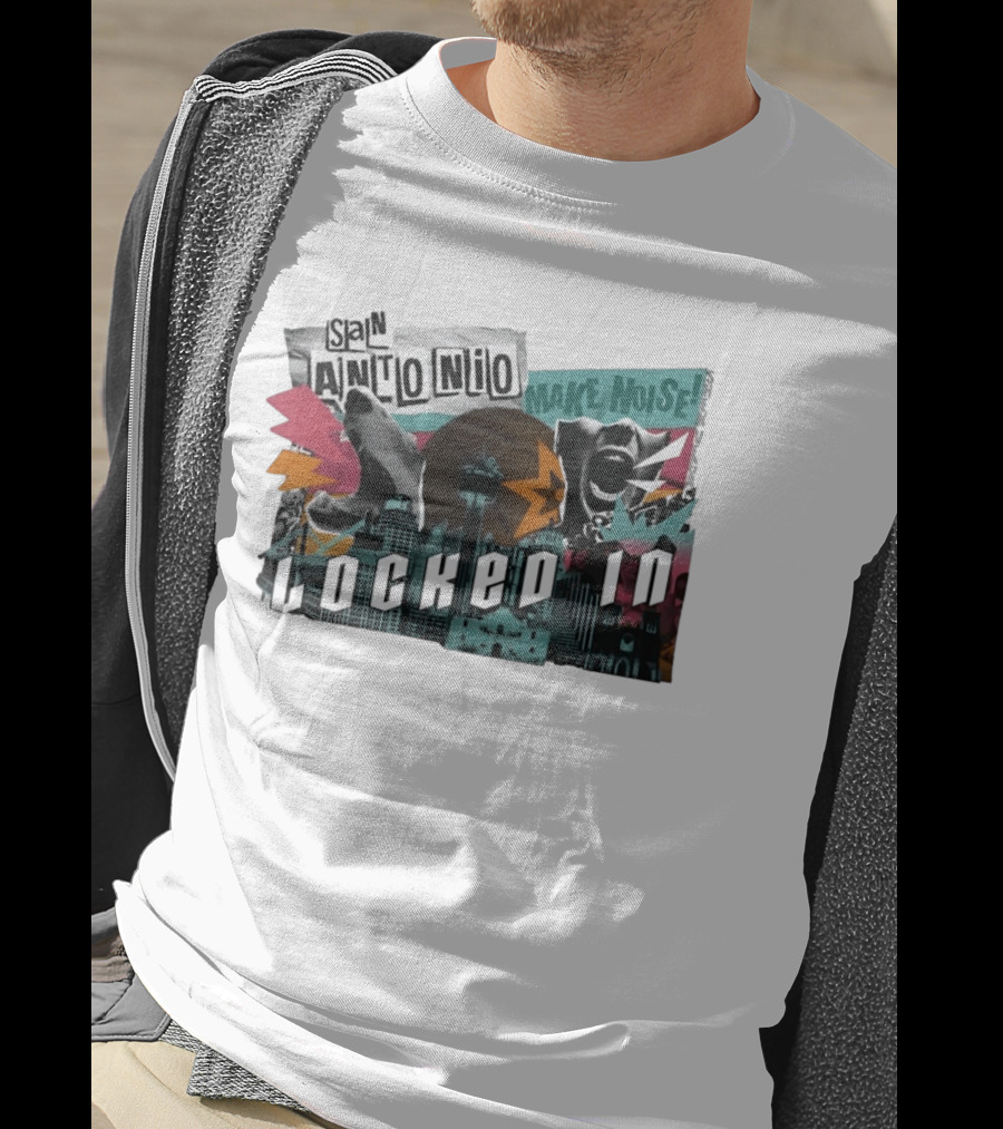 San Antonio Spurs Locked In Make Noise Basketball T-Shirt