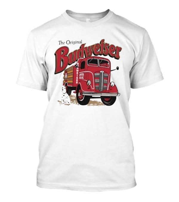 The Original Budweiser Truck With Dalmatian Iconic Beer Brand T-Shirt