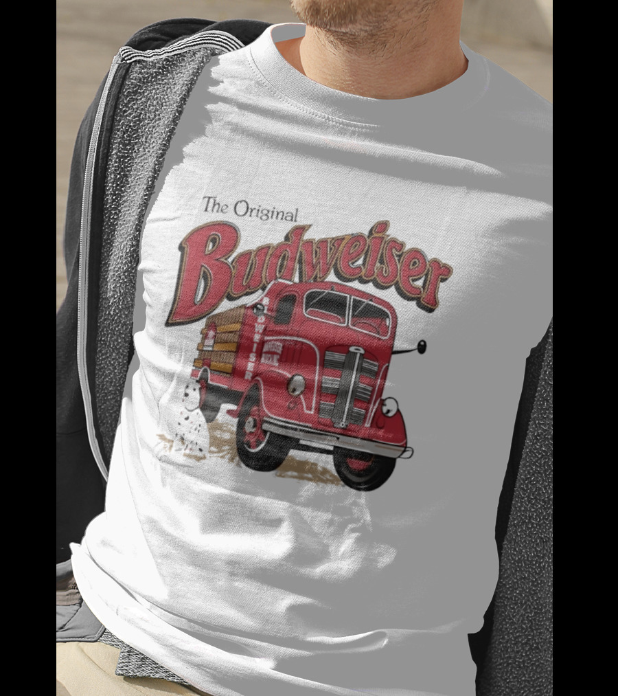 The Original Budweiser Truck With Dalmatian Iconic Beer Brand T-Shirt