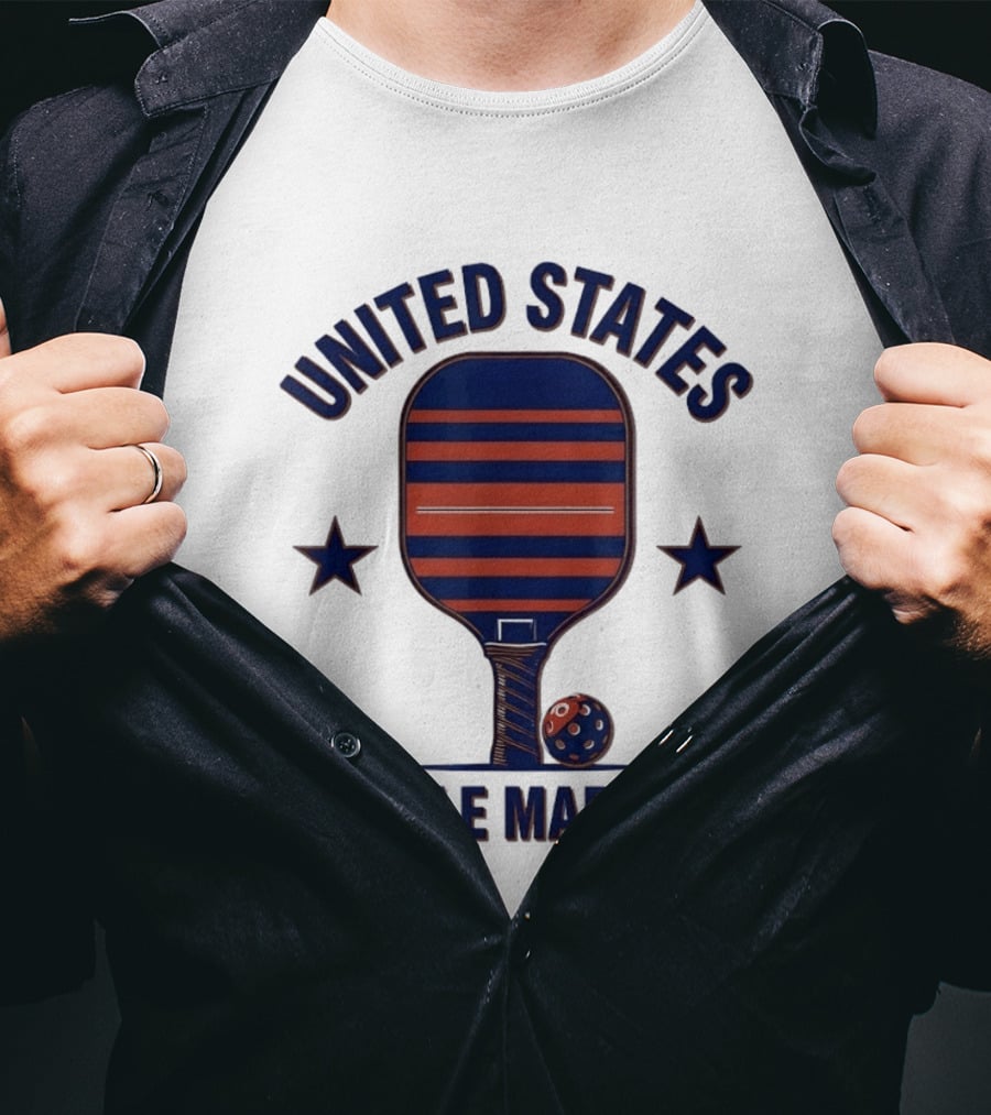 United States Paddle Marshal Pickleball Patriotic Paddle T-Shirt