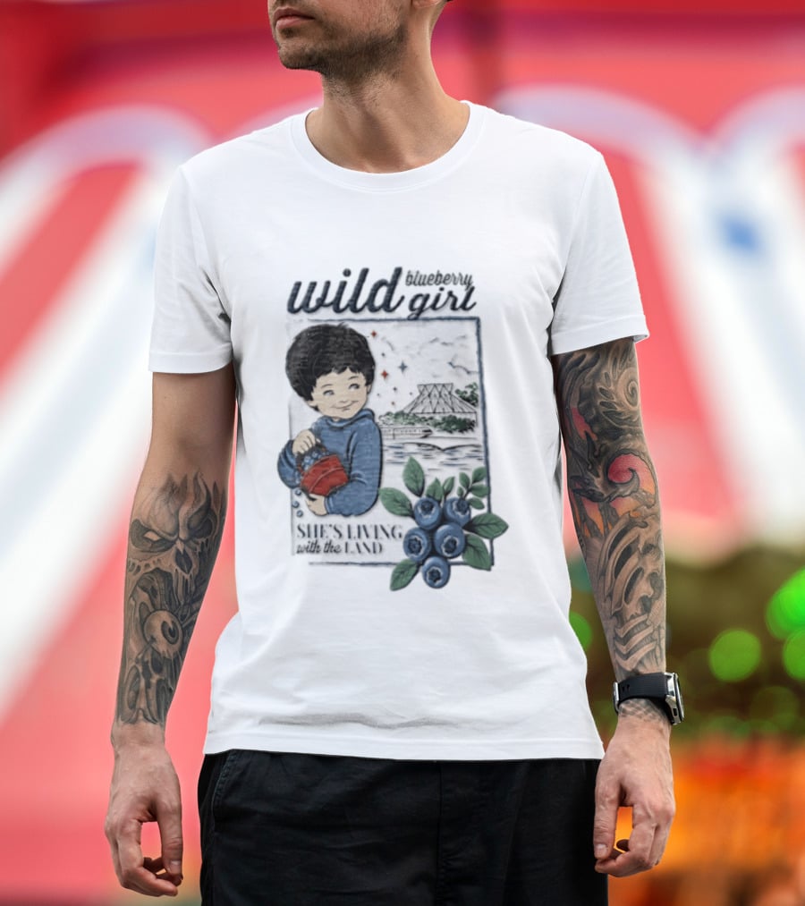 Wild Blueberry Girl She's Living With The Land Young Boy T-Shirt