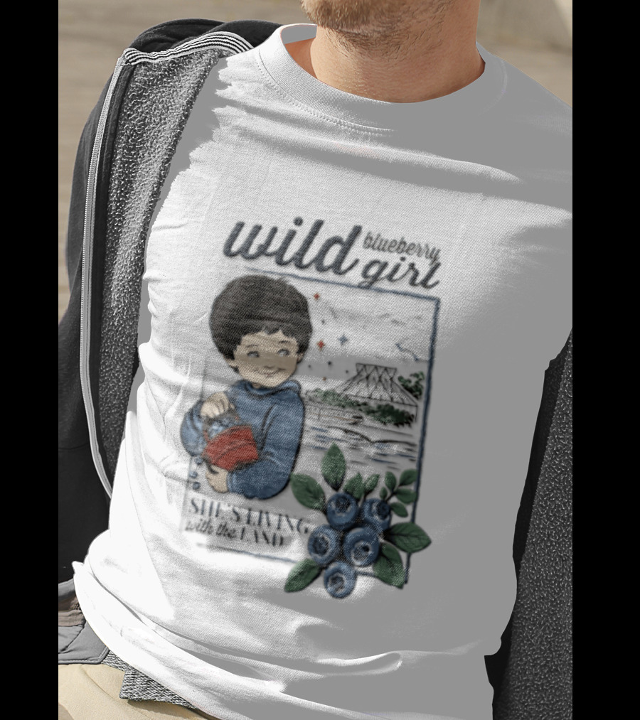 Wild Blueberry Girl She's Living With The Land Young Boy T-Shirt