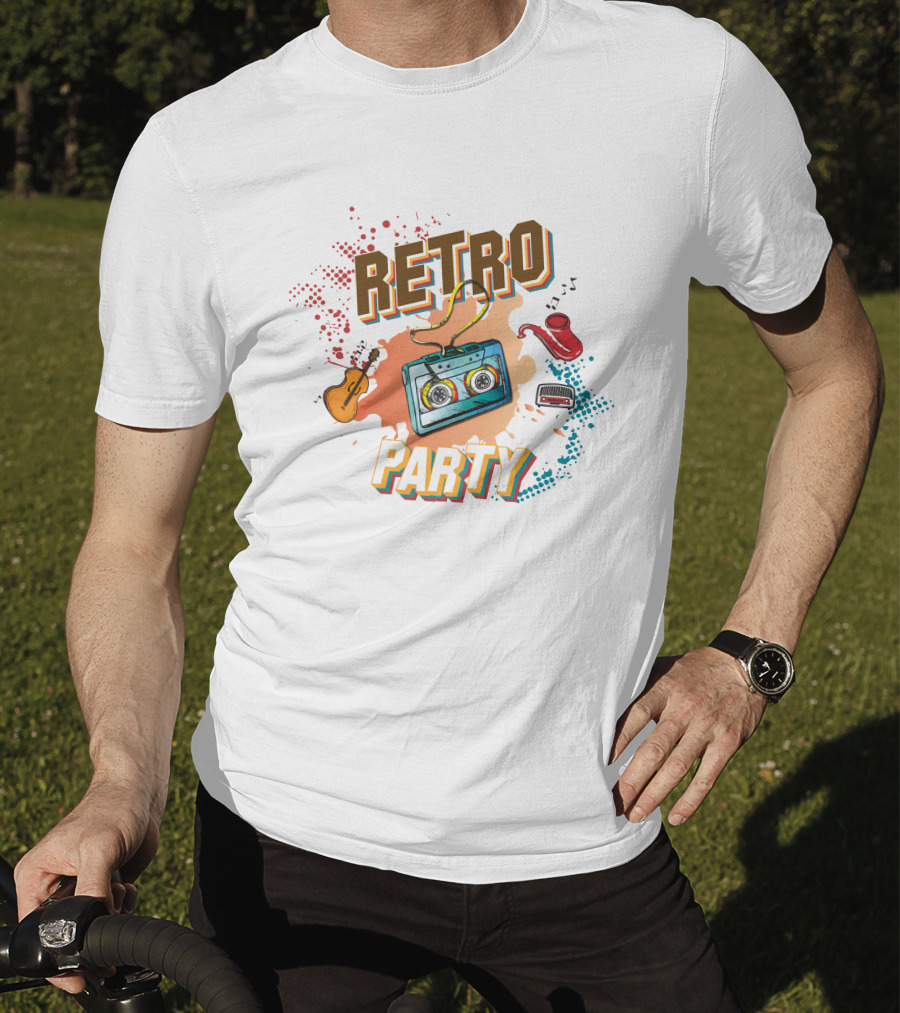 Retro Party Cassette Music T-Shirt