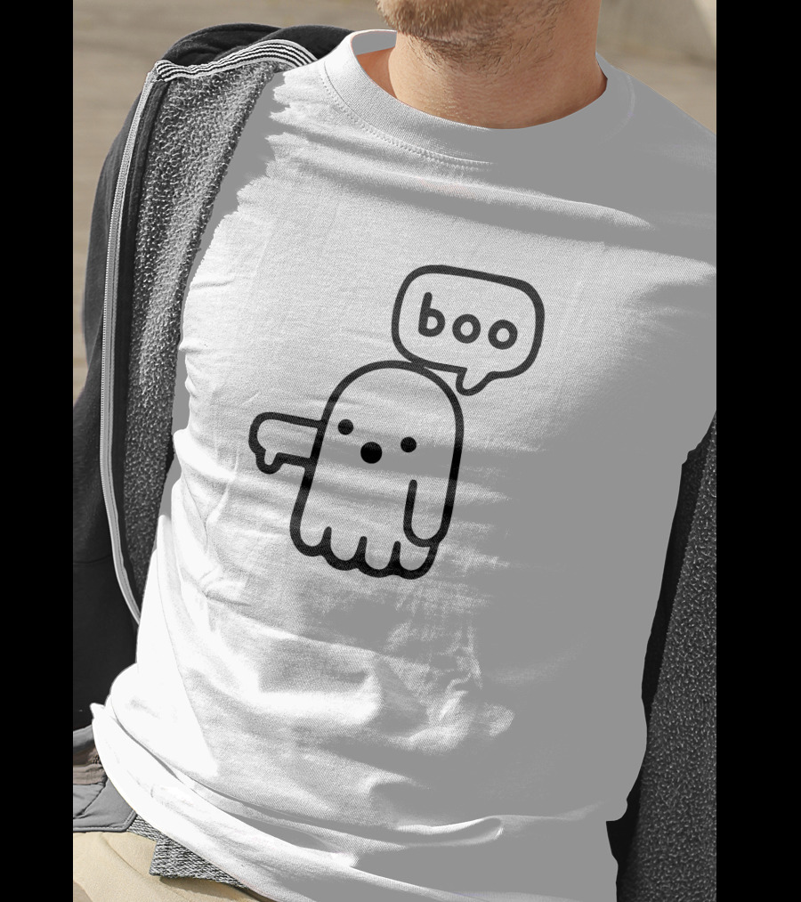 Boo Ghost Thumbs Down Disapproval T-Shirt