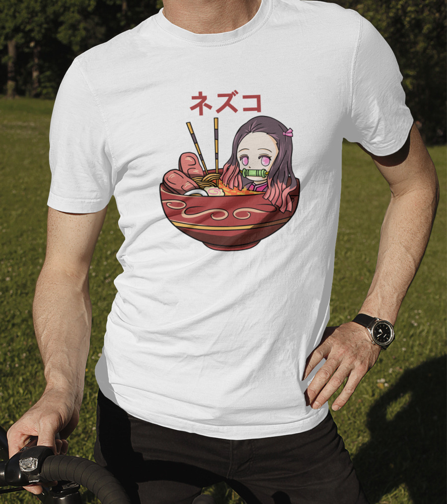 Nezuko Ramen Bowl Kimetsu No Yaiba Demon Slayer Character T-Shirt
