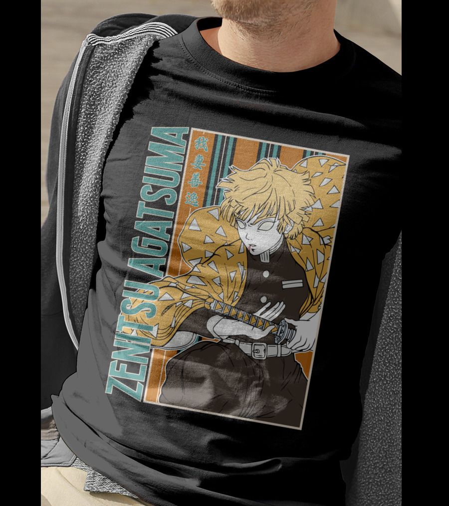 Zenitsu Agatsuma Kimetsu No Yaiba Demon Slayer T-Shirt
