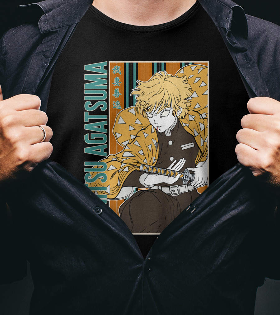 Zenitsu Agatsuma Kimetsu No Yaiba Demon Slayer T-Shirt