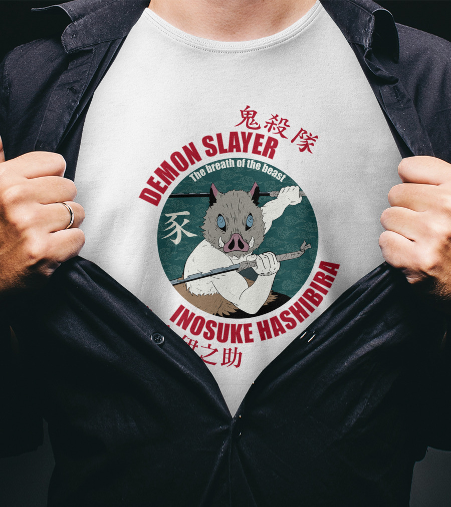 Demon Slayer Inosuke Hashibira The Breath Of The Beast Chibi Kimetsu No Yaiba T-Shirt