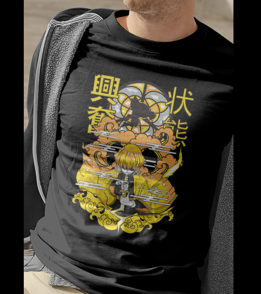 Demon Slayer Kimetsu No Yaiba Zenitsu Agatsuma Lightning Thunder Breathing T-Shirt