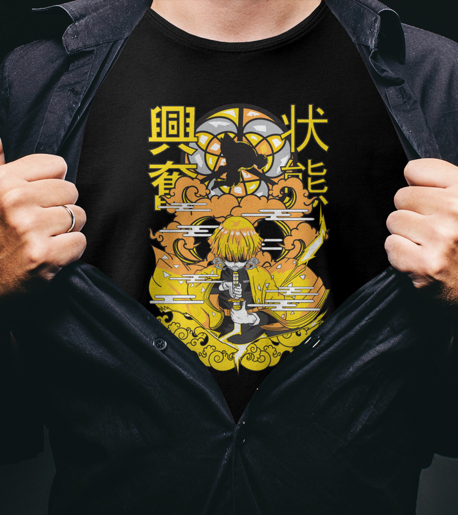 Demon Slayer Kimetsu No Yaiba Zenitsu Agatsuma Lightning Thunder Breathing T-Shirt